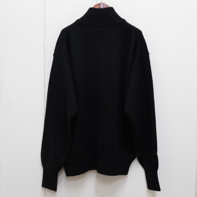 【23AW】HERILL(ヘリル)/Goldencash Zipup Sweater -Natural&Black- #23-080-HL-8070-3(9)