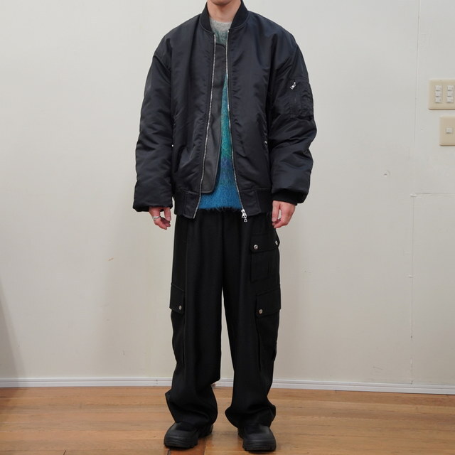 24AW]ssstein(シュタイン) / OVERSIZED FLIGHT JACKET -BLACK- #ST925／acoustics Men's