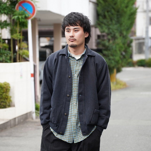 �y26SS�z A.PRESSE(�A �v���b�Z)/ Vintage Sweat Cardigan -BLACK,GRAY- #26SAP-05-14(9)