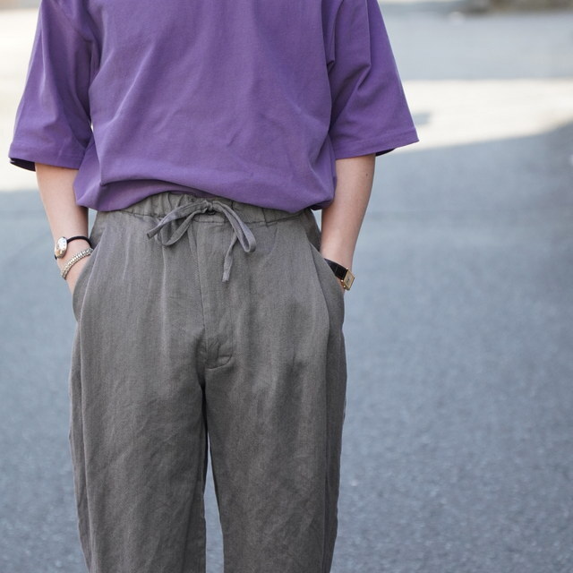 ULTERIOR(�A���e���A) / WASHED C/L CORKSCREW JKT , WASHED C/L CORKSCREW DRAWSTRING PANTS�ySET UP�z-KHAKI GREY- #UJK29-LA235-B(9)