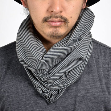 【30% off sale】wings+horns(ウィングアンドホーンズ ) TUBE SCARF Cotton Cashmere Jersey -Stripe-