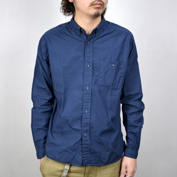 【20% off sale】Wardrobe(ワードローブ) Gingham Check Garment Dyed Shirt -NAVY-