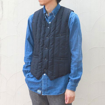 【30% off sale】Rocky Mountain Featherbed(ロッキーマウンテンフェザーベッド) DOWN GILLET -NAVY- 【S】