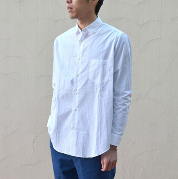 semoh(セモー) レギュラーカラーコットンシャツ -(01)WHITE
