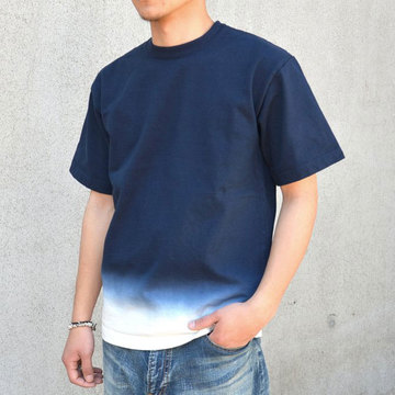 【40% off sale】kolor BEACON(カラービーコン) グラデーション度詰Tシャツ E:ネイビー×ホワイト -(E)ネイビー-  #16SBM-T01231【HS】