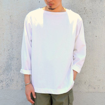 【40% off sale】 TATAMIZE(タタミゼ) Boatneck Shirt -WHITE-