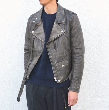 【40% off sale】GOLDEN GOOSE (ゴールデングース) CHIODO GOLDEN -(A1)BLACK WASHED- #G29MP537