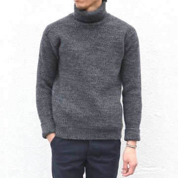 【40% off sale】 S.E.H KELLY(エス・イー・エイチ・ケリー) / WELSH LAMBSWOOL ROLLNECK -GREY- #5022001