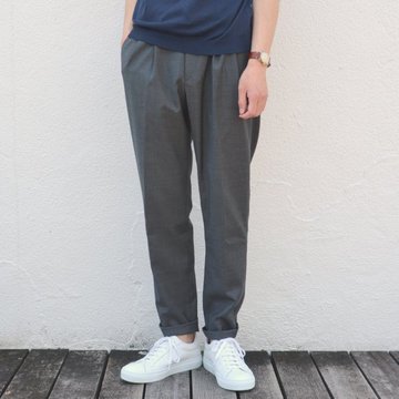 G.T.A(ジー・ティー・アー)/ 2PLT CROPPED / WOOL TRO NATURAL STRETCH -(930)CHARCOAL- #50184