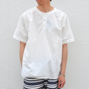 【30% off sale】 Wardrobe(ワードローブ) OVERDYED HENLEY PULLOVER -WHITE- #WR1771104