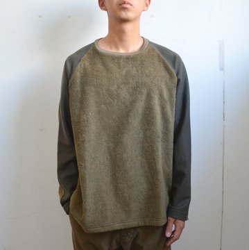 【30% OFF SALE】THING FABRICS(シング ファブリック)/ 4 change cloth long sleeve (Short Pile) -Olive- #TFIN-1305