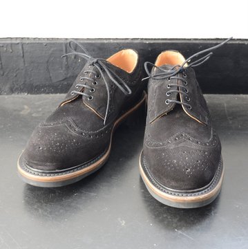 Arrow Footwear(アローフットウェア)/ BLACK SUEDE 5 EYE BROGUE SHOE -BLACK SUEDE-
