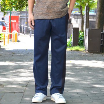 【40% OFF SALE】 ts(s) (ティーエスエス) Smooth Cotton Terry Jersey Asymmetry Line Track Pants -(28)Dark Navy #ET38XC10