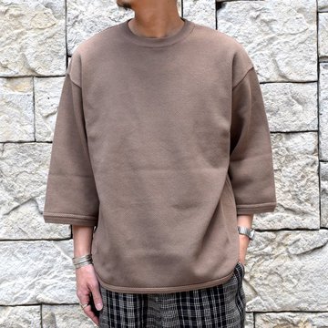 【2019 SS】crepuscule(クレプスキュール) Round Knit 7分袖 -BROWN- #1901-005
