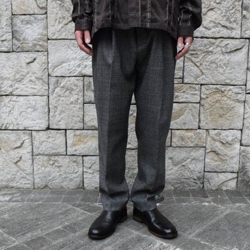 2019[AW]stein/シュタイン TWO TUCK WIDE TROUSERS -GLENCHECK-ST098-2-GL