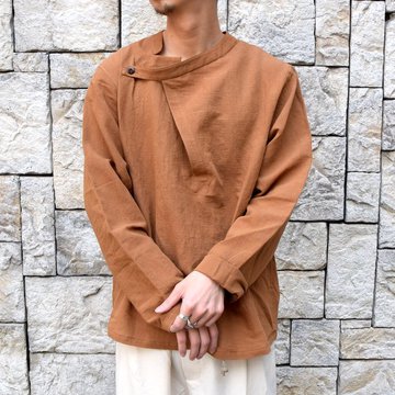 【40% off sale】【2020】FRANK LEDER(フランクリーダー)/ ROOT DYED SOFT COTTON TOP -BROWN- #0917080-89