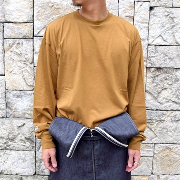 blurhms ROOTSTOCK(ブラームス) / SILK COTTON JERSEY L/S LOOSE FIT -CAMEL- #ROOTS-F206