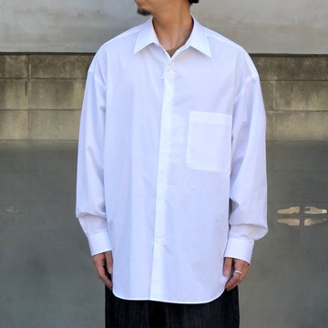 Graphpaper (グラフペーパー)/ THOMAS MASON for GP Oversized Regular Collar Shirt -WHITE- #GM212-50227