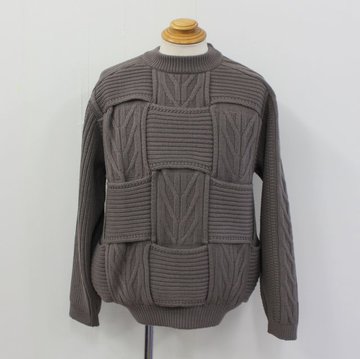 YOKE(ヨーク)/CROSSING CABLE CREW NECK KNIT  #YK21AW0288S
