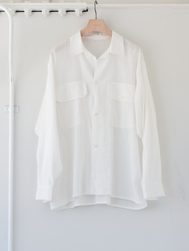COMOLI (コモリ)/空紡オックス C.P.Oシャツ -WHITE- #V01-02016