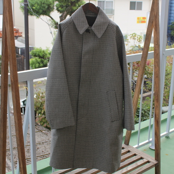 MAATEE&SONS 撚り杢HOUNDTOOTH BALMACAAN COAT | www.agan.com.br