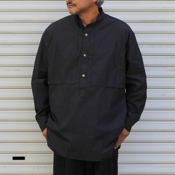 blurhms (ブラームス)/ HIGH COUMT CHAMBRAY PULLOVER SHIRT  -HETHERBLACK- #BHS22F027