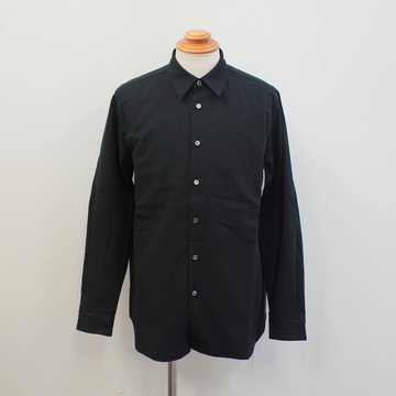 山内 (やまうち)/塩縮加工コットンリネンシャツ -black- #YC41-232