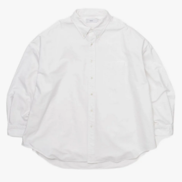 [24SS]Graphpaper (グラフペーパー)/ Oxford Oversized B.D Shirt -WHITE,GRAY- #GM241-50021B