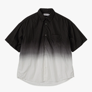 Graphpaper (グラフペーパー)/ Broad S/S Oversized Regular Collar Shirts -BLACK SHADE- #GM241-50003C