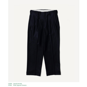 (24aw) A.PRESSE(A vbZ)/Wide Tapered Trousers -NAVY- #24AAP-04-03H