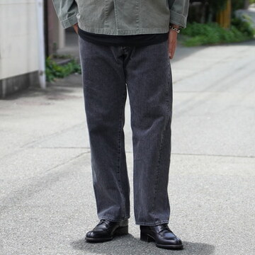 ULTERIOR(AeA) / WASHED SELVEDGE BLACK DENIM 5P PANTS -USED GREY- #UPJ05-KC223-S