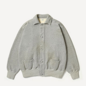 y26SSz A.PRESSE(A vbZ)/ Vintage Sweat Cardigan -BLACK,GRAY- #26SAP-05-14