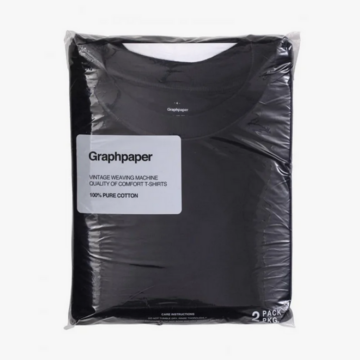 �y26SS�zGraphpaper (�O���t�y�[�p�[)/ 2-Pack Crew Neck Tee -BLACK,WHITE- #GU261-70109B