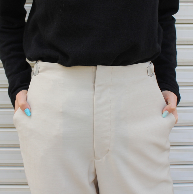 【40% off sale】Graphpaper(グラフペーパー) Wool Cupro Adjustable Waisted Trousers#GL223-40189(10)