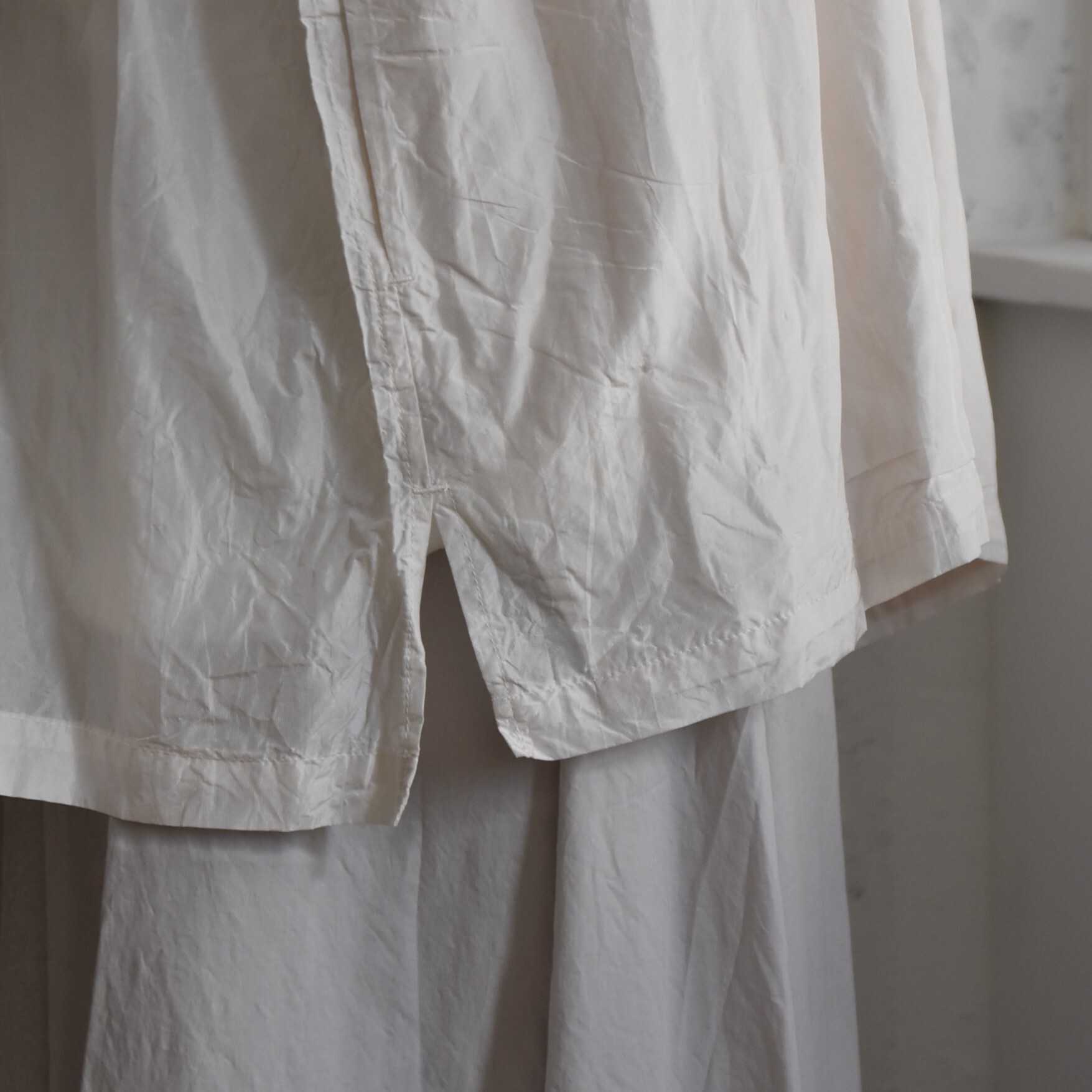 TOUJOURS(gDW[) / Open Collar Short Sleeve Frill Shirt #MM42GS01-AA(10)