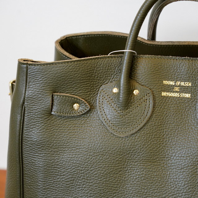 YOUNG&OLSEN(OAhI[Z) EMBOSSED LEATHER BELTED TOTE M#YO2503-GD012(10)