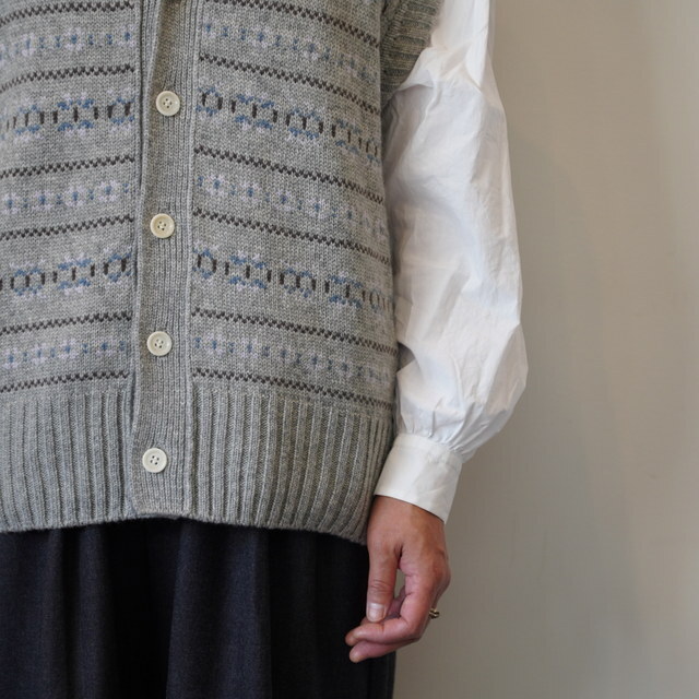 TOUJOURS(gDW[) / FAIR ISLE CARDIGAN VEST #VM43XK05(10)