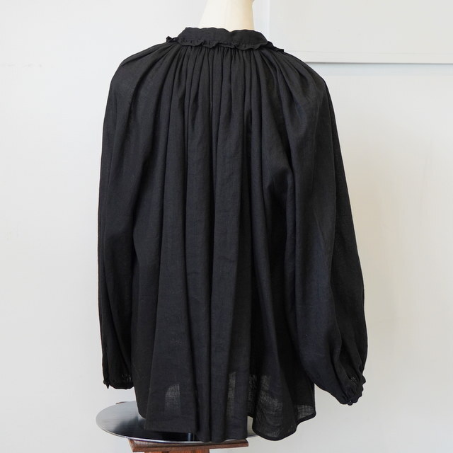 Bilitis dix-sept ans(reBXEfBZb^) LINEN GATHERED BLOUSE #2911-935(10)