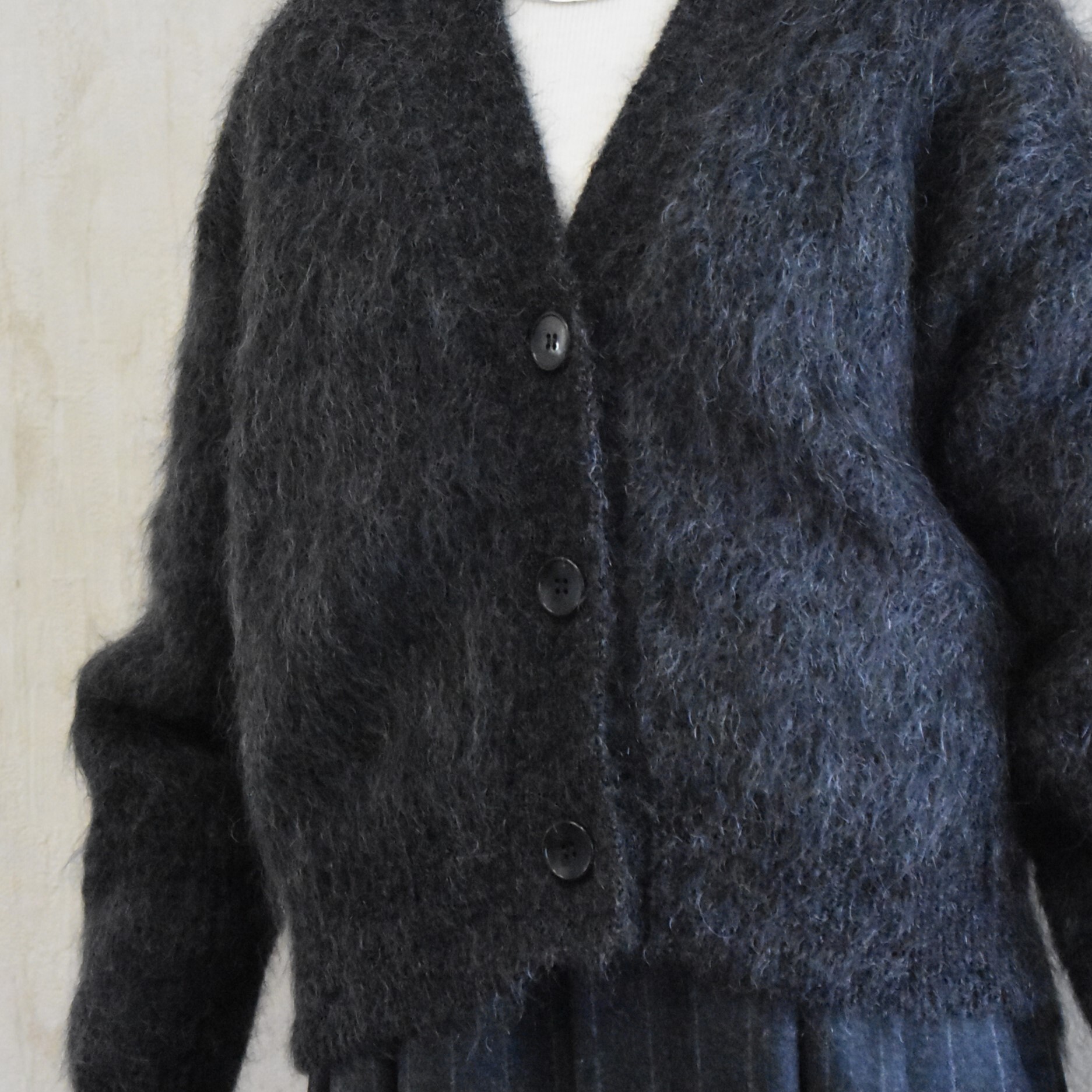 SACRA (TN) / EX.FINE MOHAIR FURROW CARDIGANy2FWJz #125634081-AA(10)