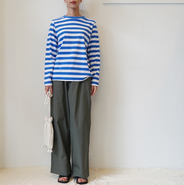 eleven 2nd (CuZJh) Cotton Border Jersey Long T-Shirt#E2C-2129(10)