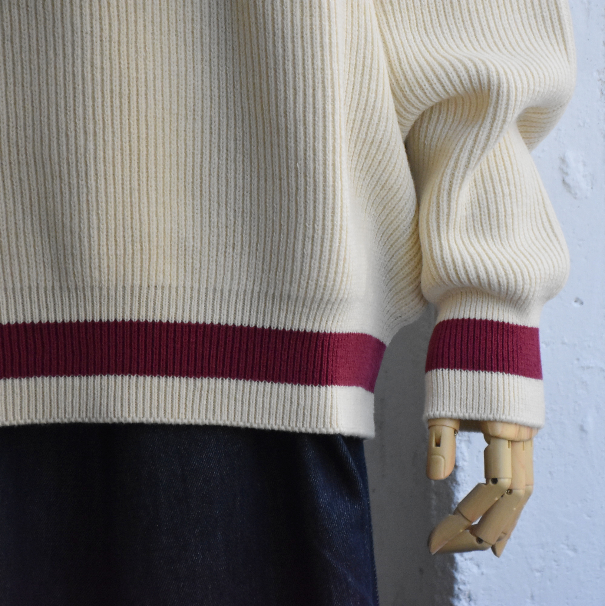 SOFIE D'HOORE(ソフィードール) / 3ply V-neck contrast color sweater【2色展開】(11)