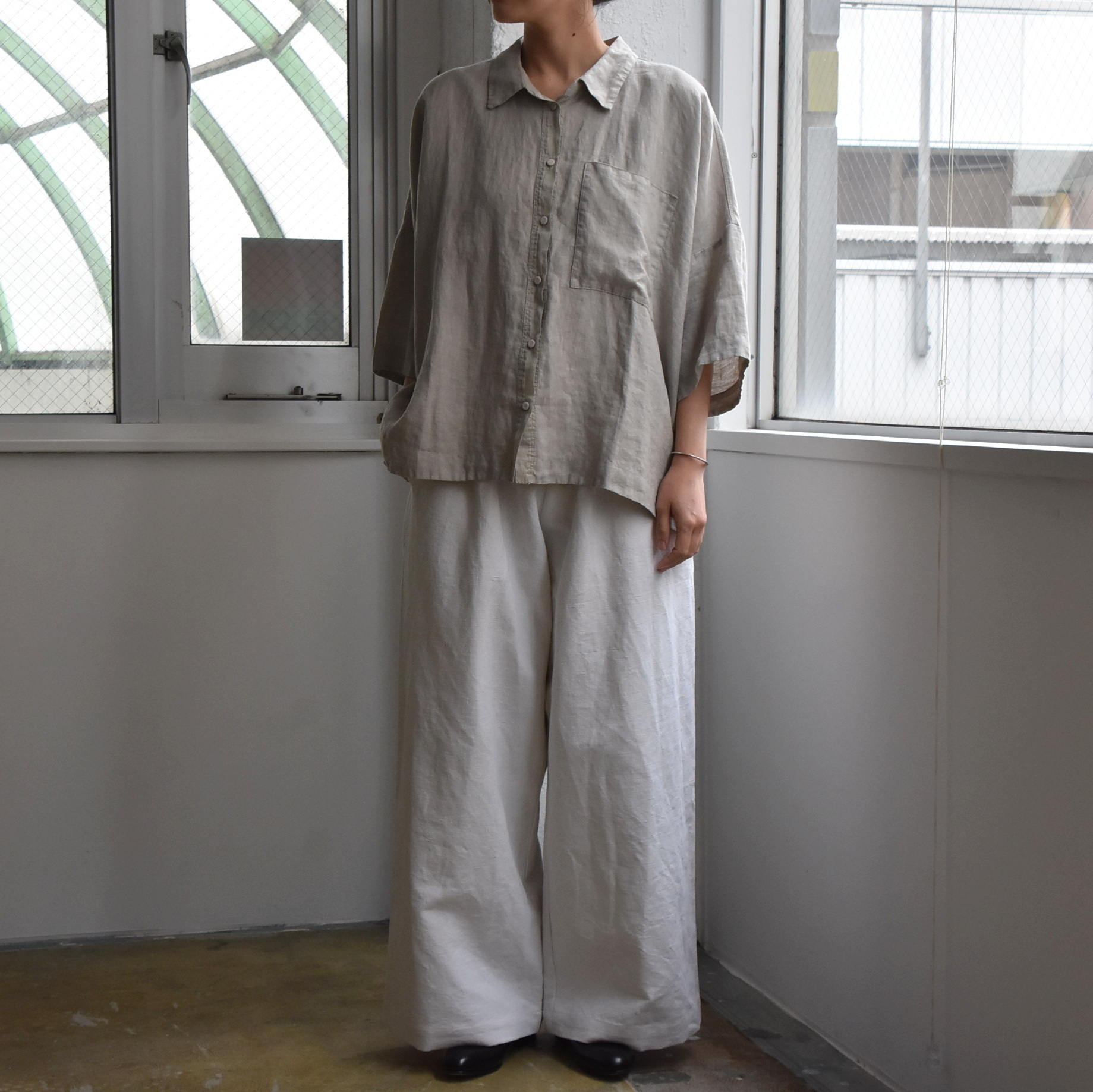 Whiteread (zCg[h) / LINEN TROUSERS 03 #TROUSERS03-AA(11)