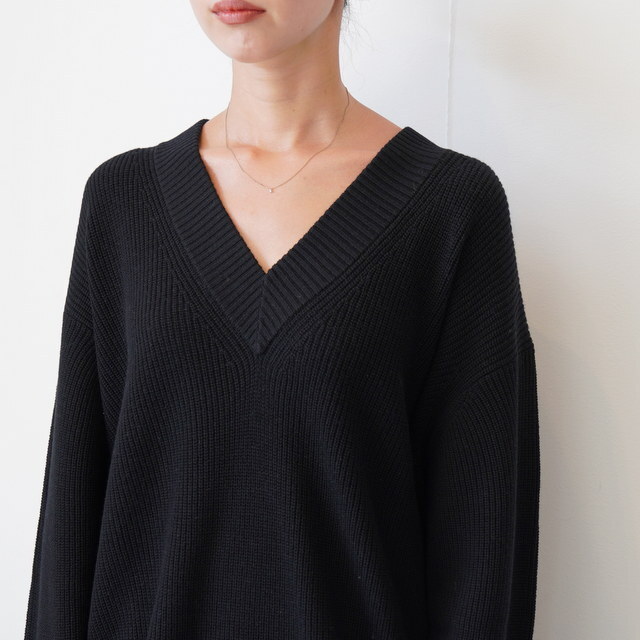 Graphpaper(Oty[p[) MERCERIZED FINE WOOL VNECK #GL253-80466(11)