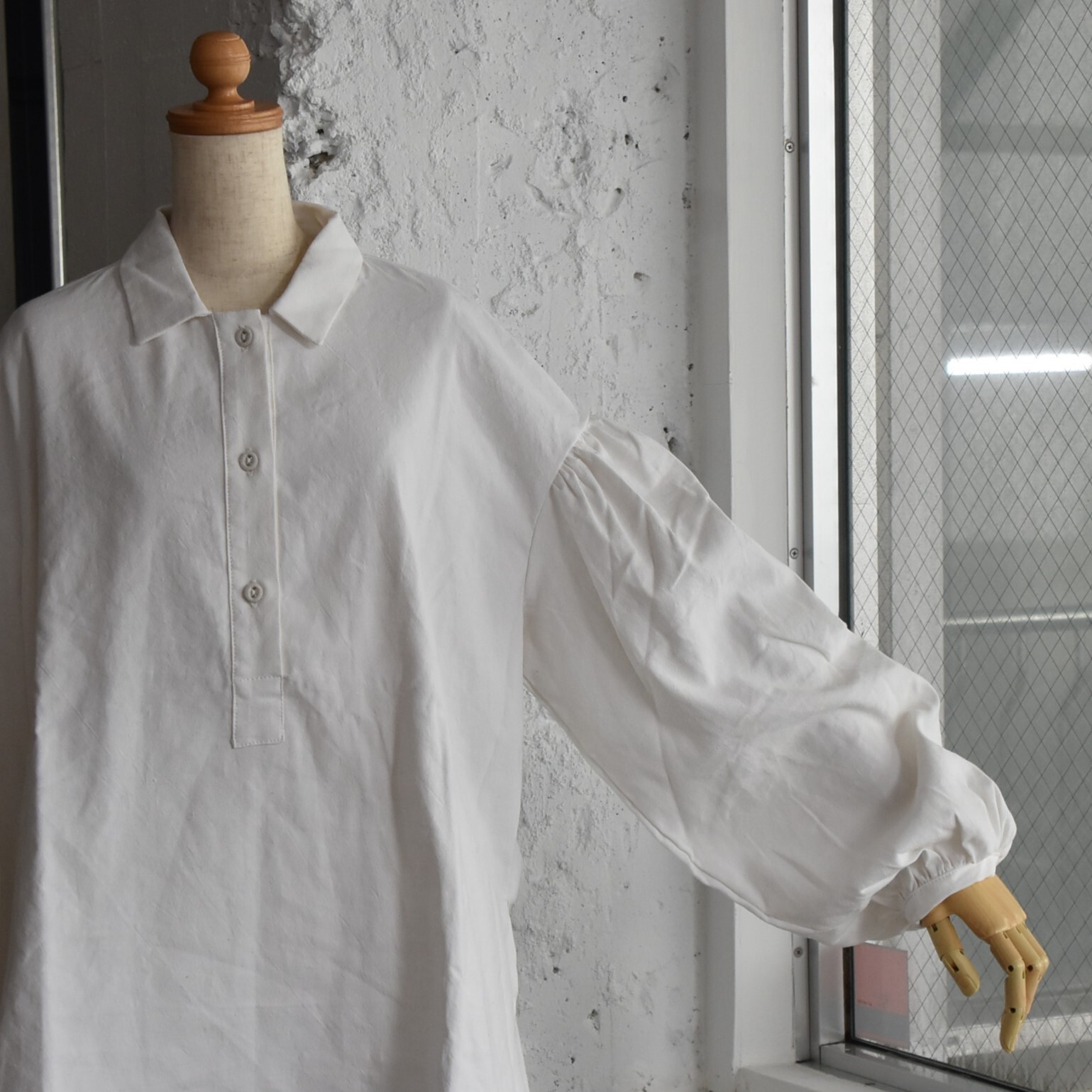 Whiteread (zCg[h) / GATHERED SLEEVES RELAXED SHIRTy2FWJz #SHIRT01-AA(11)