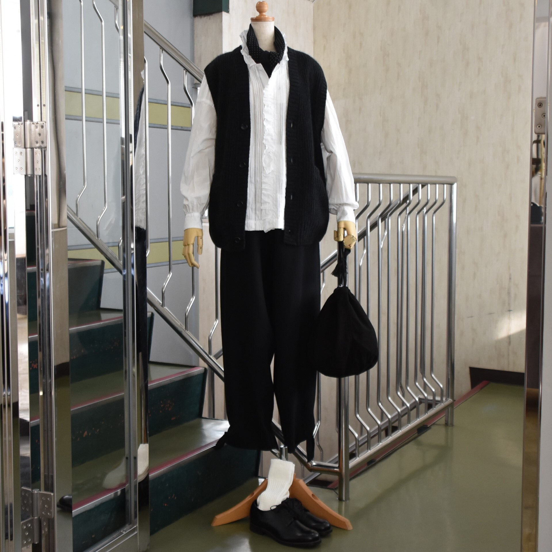 TOUJOURS(gDW[) / Rib Stitch Cardigan Vest #VM43XK02-AA(11)