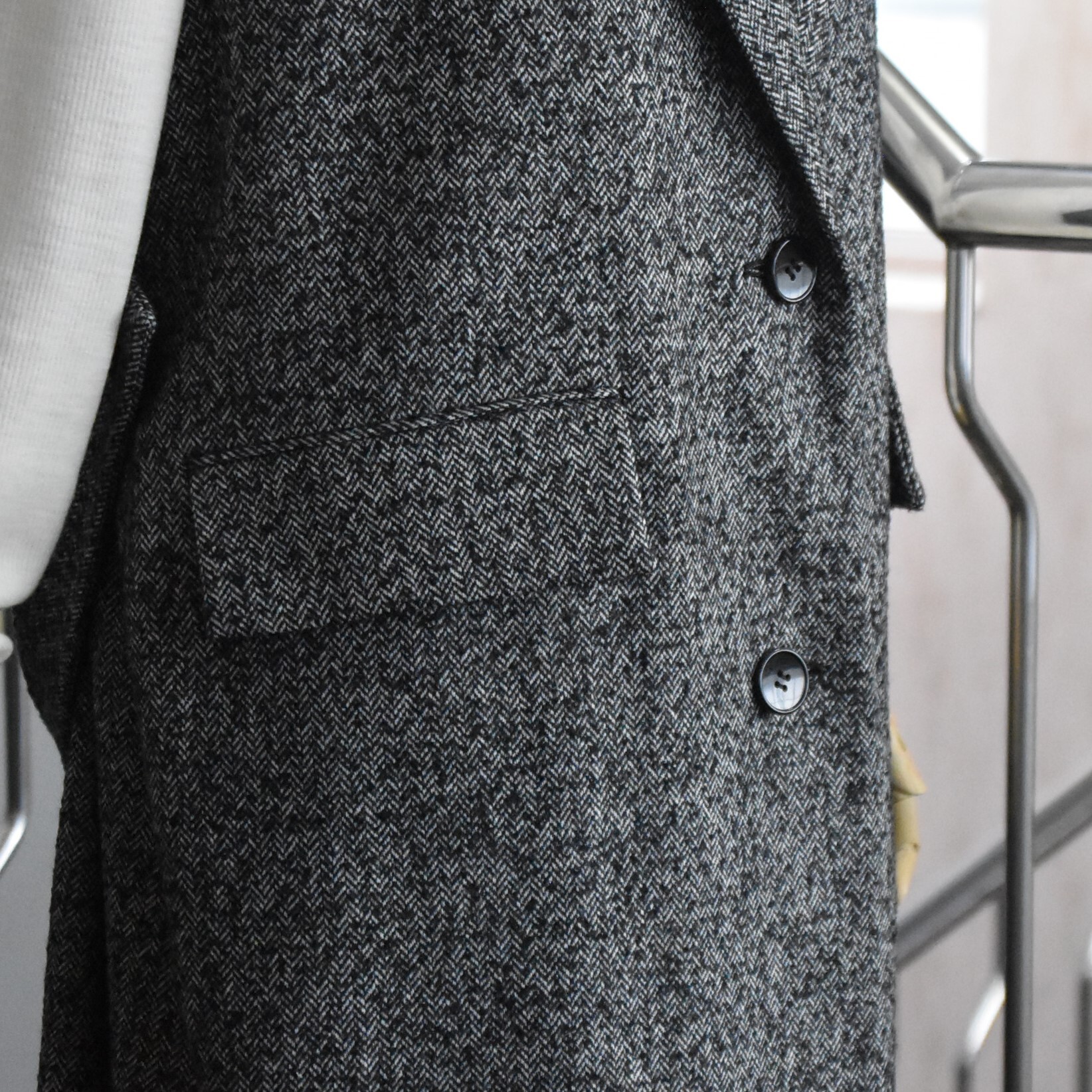 SACRA (TN) / PREMIUM HERRINGBONE TWEED GILET #125501062-AA(11)