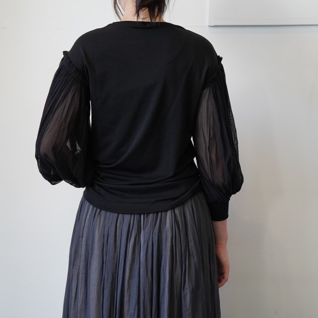 ANTIPAST(AeBpXg) / COTTON T W/MESH SLV #KNT267(11)