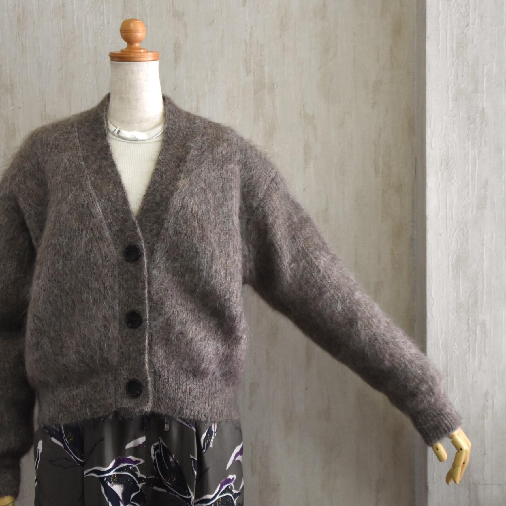 SACRA (TN) / EX.FINE MOHAIR FURROW CARDIGANy2FWJz #125634081-AA(11)