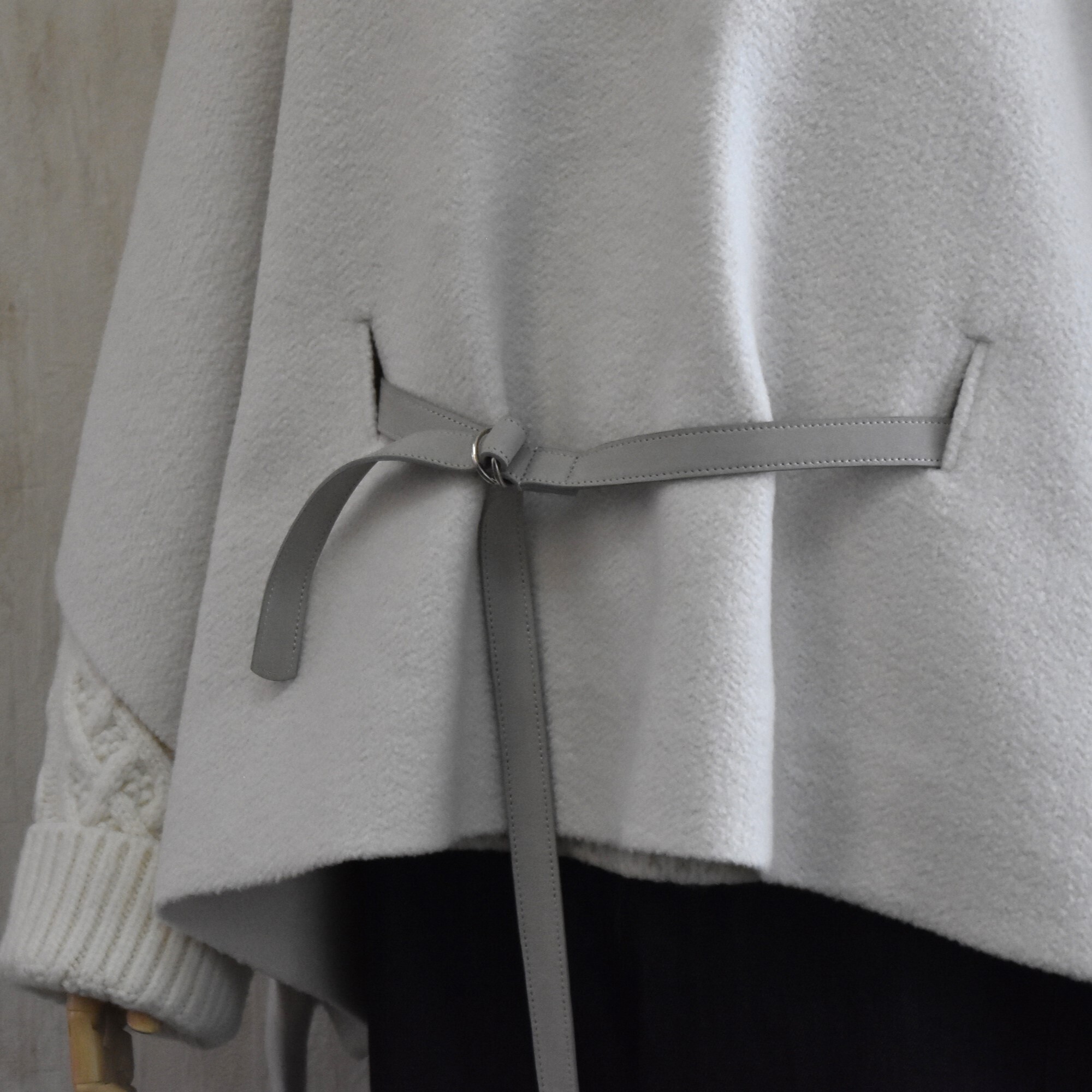 TENNE HANDCRAFTED MODERN(e nhNtebh_) / ANGOLA WOOL PONCHOy2FWJz#007-25FW-AA(11)