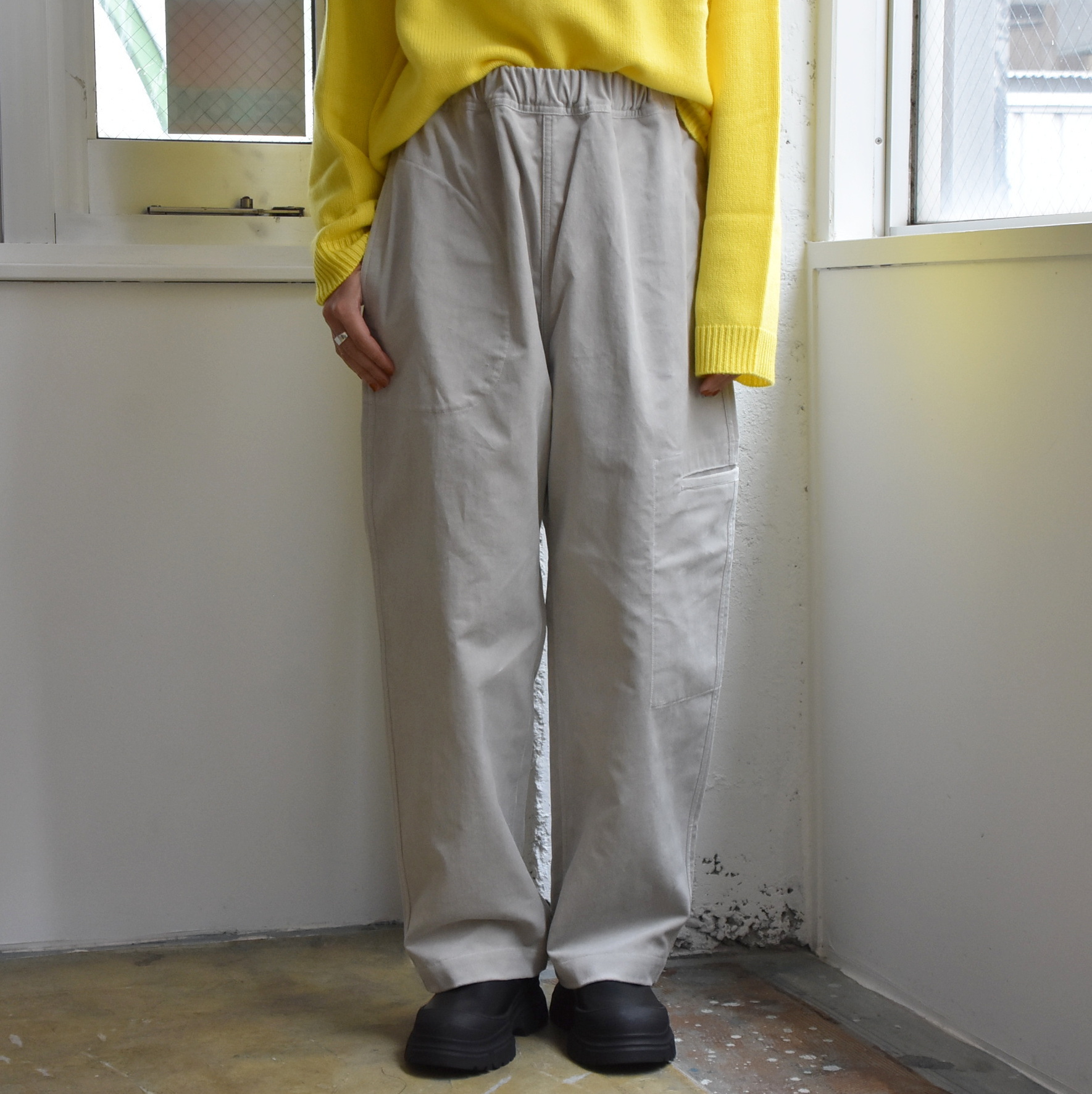 SOFIE D'HOORE(\tB[h[) / Wide pants with elastic waist tigh pocket #POP-AA(12)